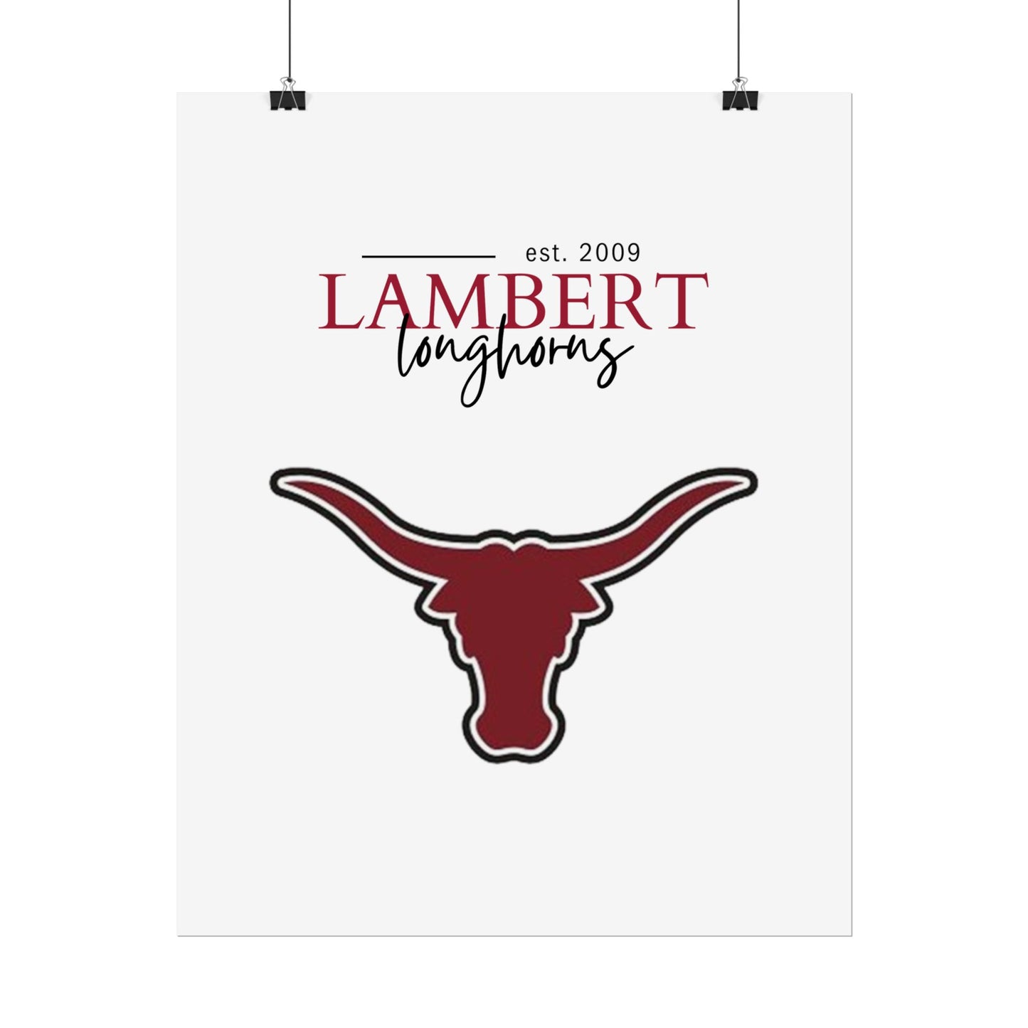 Lambert Longhorn Rolled Posters