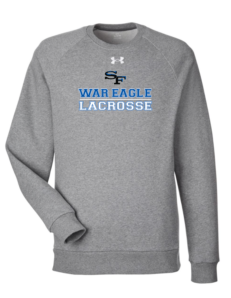 2025-26 South Lax Under Armour Rival Fleece Crewneck / Gray