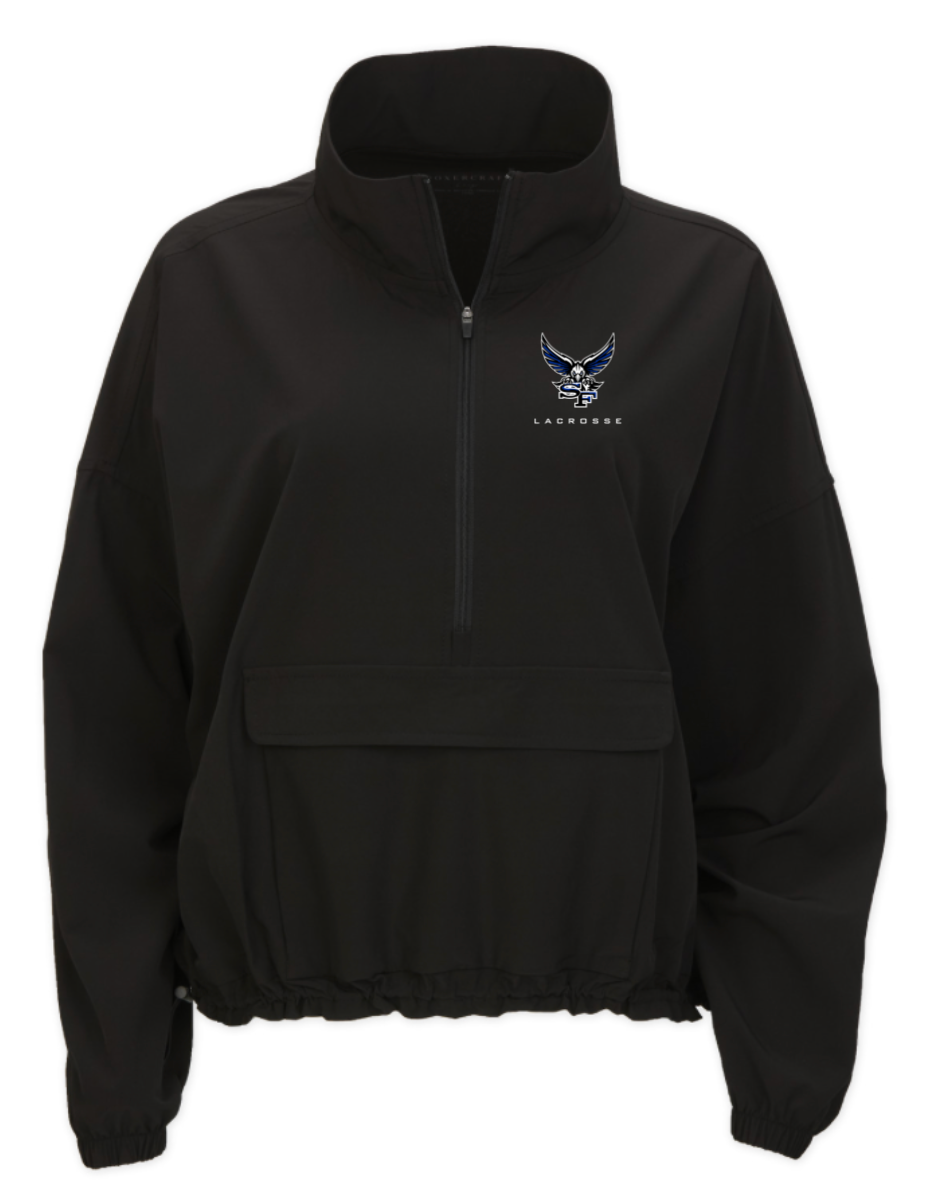 2025-26 South Lax Ladies Stretch Woven Quarter-Zip / Black