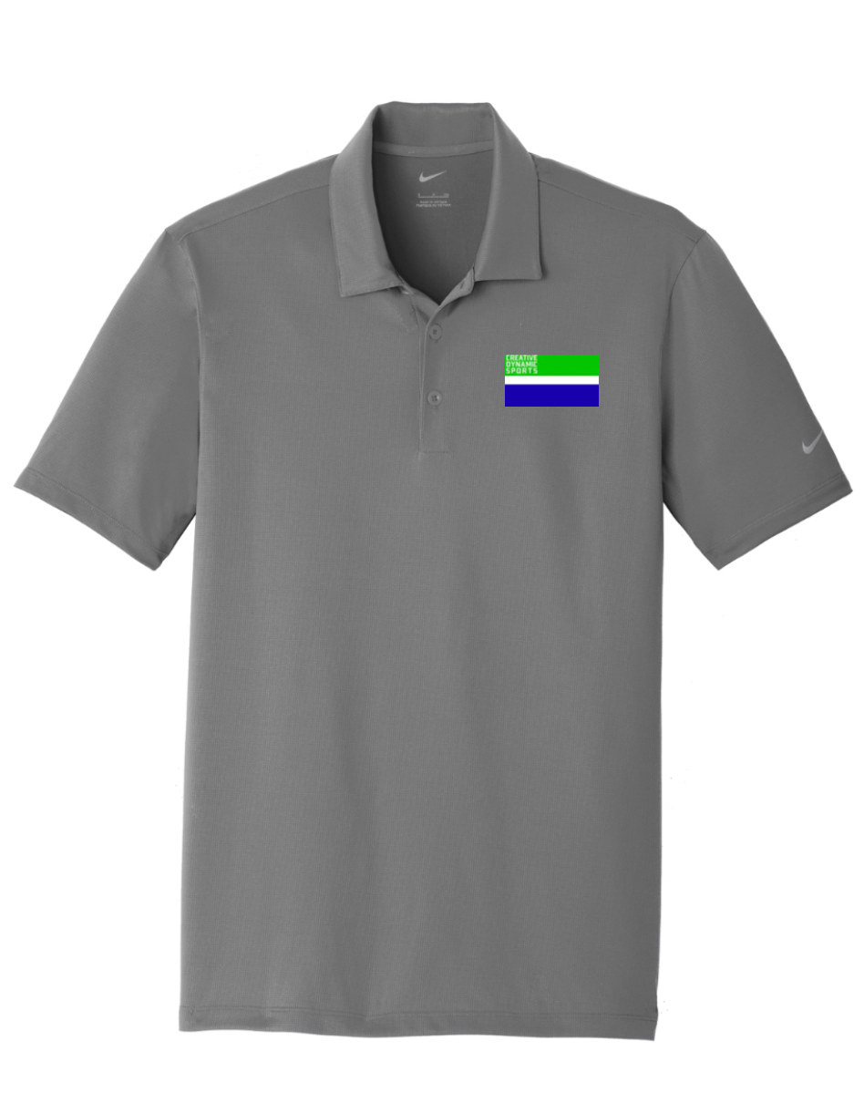 CDS Nike Dri-FIT Legacy Gray Polo with 10-year Badge Logo