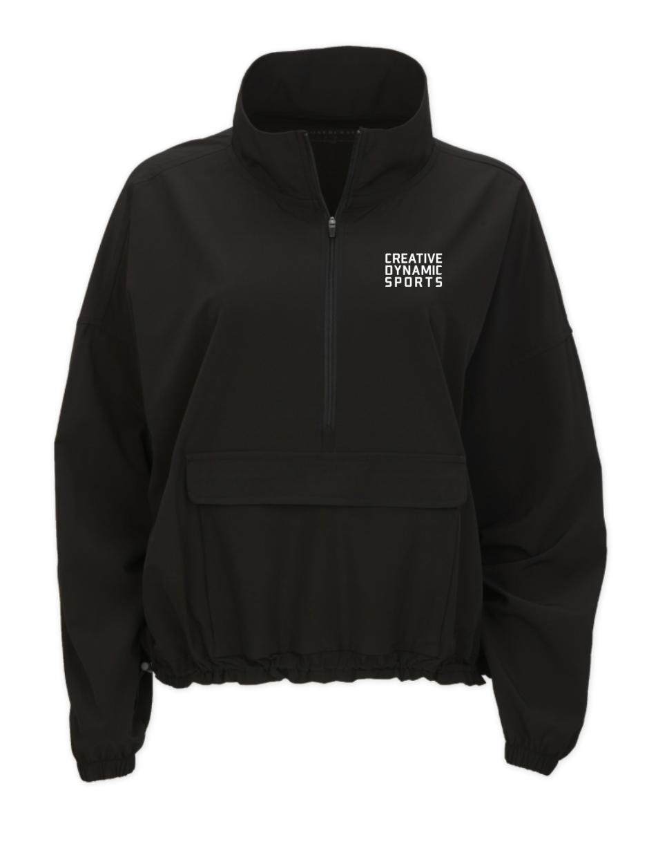 CDS Ladies Stretch Woven Quarter-Zip Black