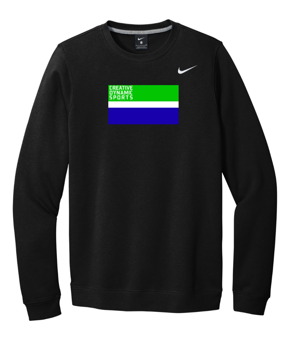 CDS Nike Club Crewneck with 10-years Badge Logo Black