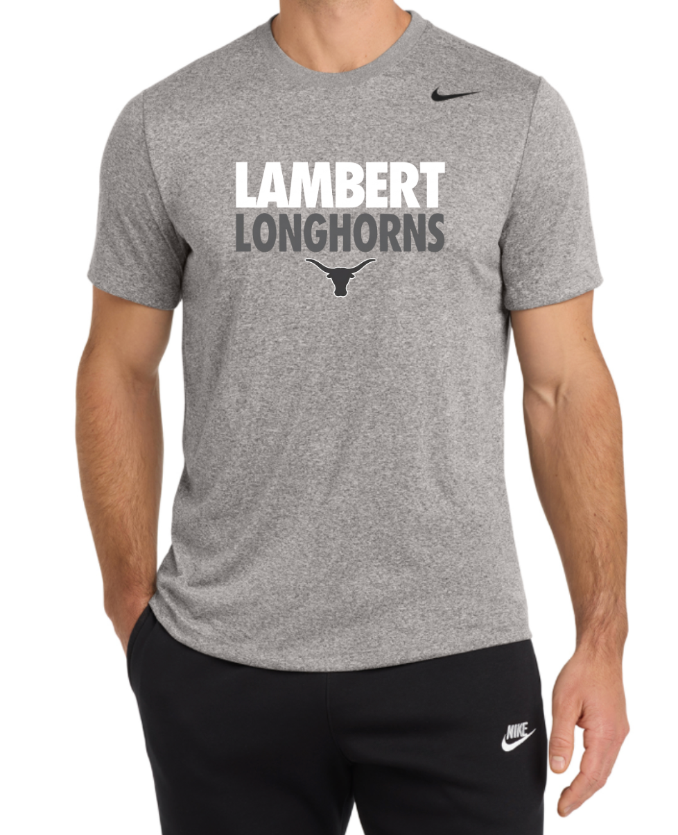 '26 Lambert Football Nike Team Legend Tee "Longhorns" Gray