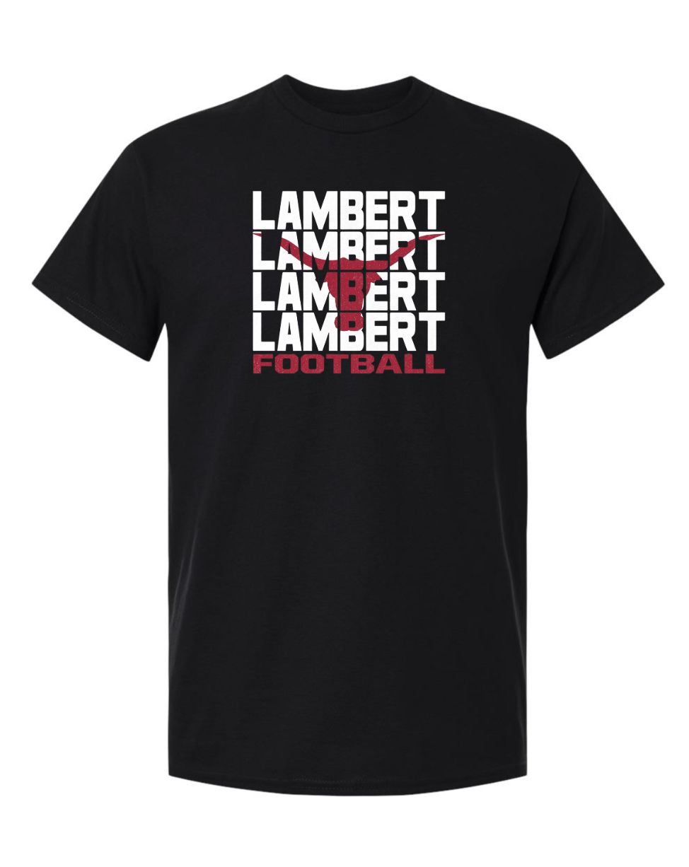 '26 Lambert Football Comfort Color Repeated Logo Garment-Dyed Shirt