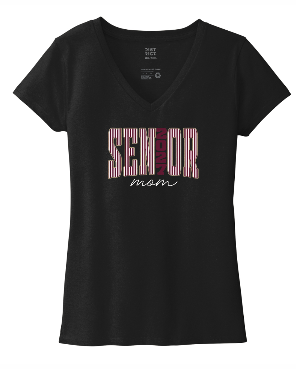'26 Lambert Football "2027 Senior Mom" District® Women’s Tri® V-Neck Tee