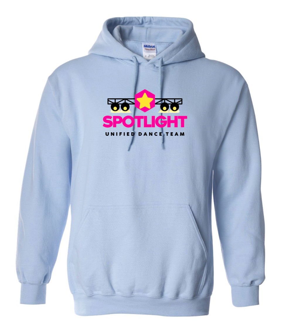 Spotlight Dance Team Unisex Hoodie Sweatshirt - Light Blue