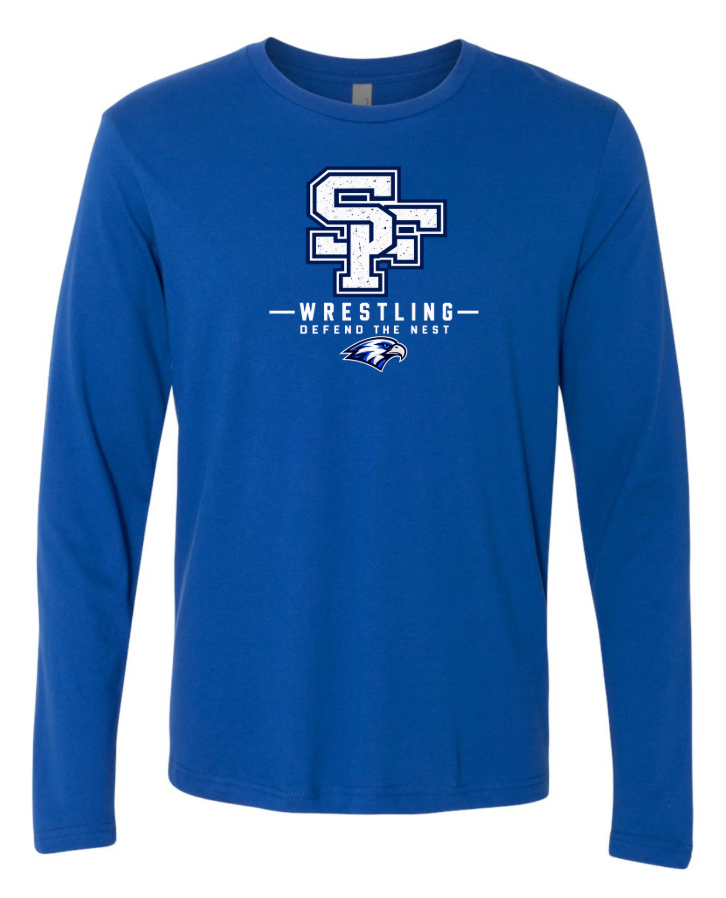 26-27 SF Wrestling Next-Level Unisex Cotton Long Sleeve Tee / Built For The Mat