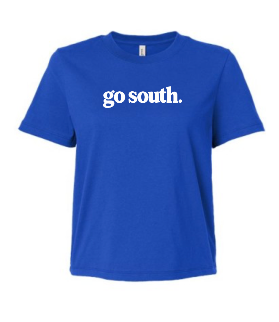 2026 SF Basketball BELLA+CANVAS Women’s Heavyweight Royal Blue Tee
