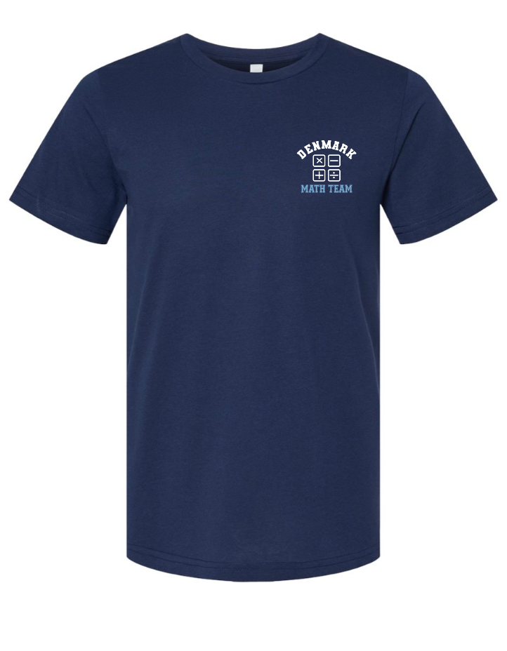 Danes Math Club Team Logo BELLA + CANVAS Tee Navy