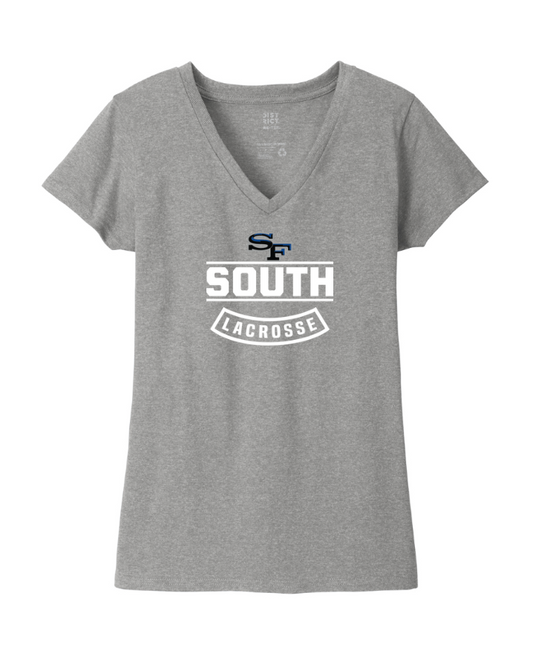 2025-26 South Lax District ® Women’s V-Neck / Gray