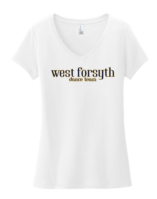 West Forsyth Dance "GLITTER" Logo V-neck Tee
