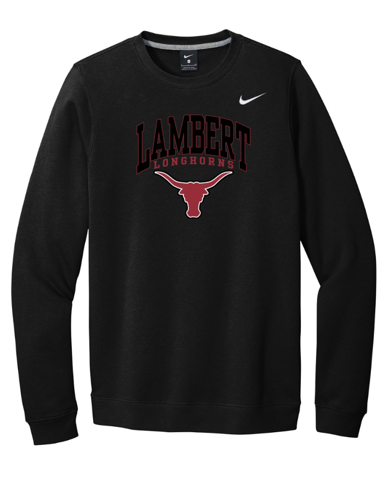 '26 Lambert Football Nike Club Black Sweatshirt