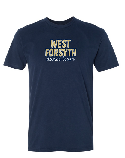 West Forsyth Dance Team Next Level Sueded Tee Navy Collection