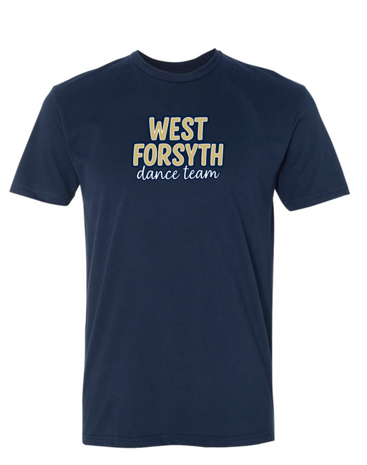 West Forsyth Dance Team Next Level Sueded Tee Navy Collection