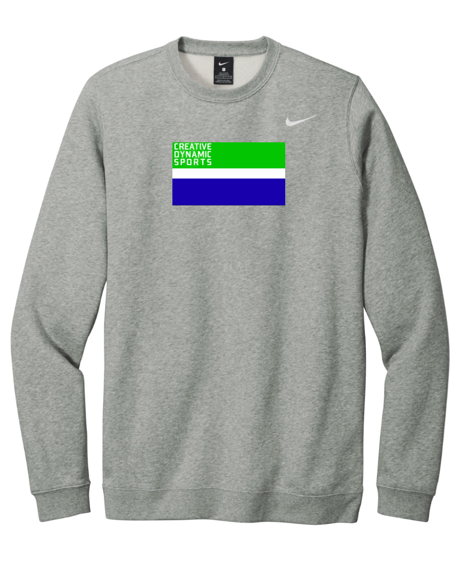 CDS Nike Club Crewneck with 10-years Badge Logo Gray