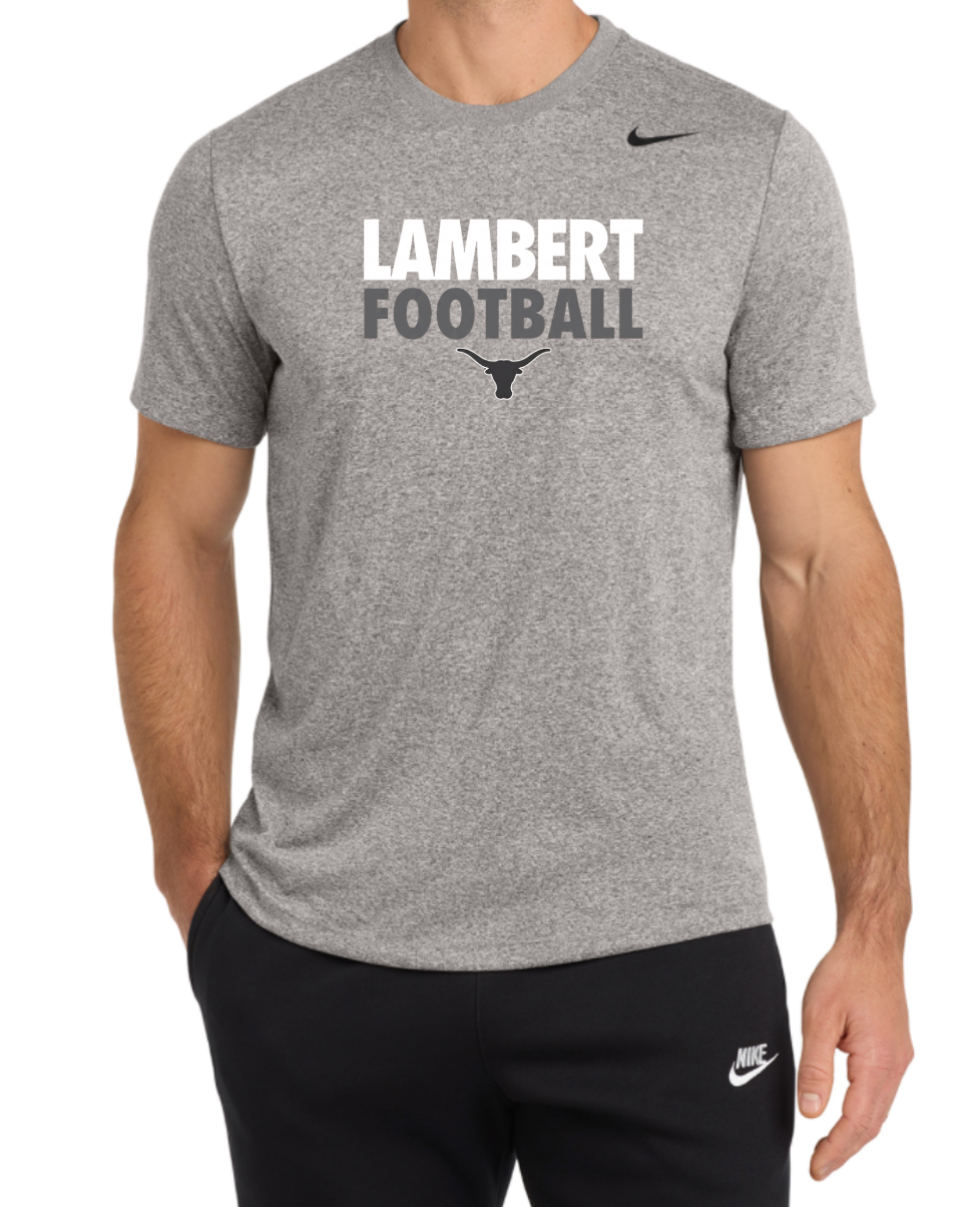 '26 Lambert Football Nike Team Legend Tee "Football" Gray