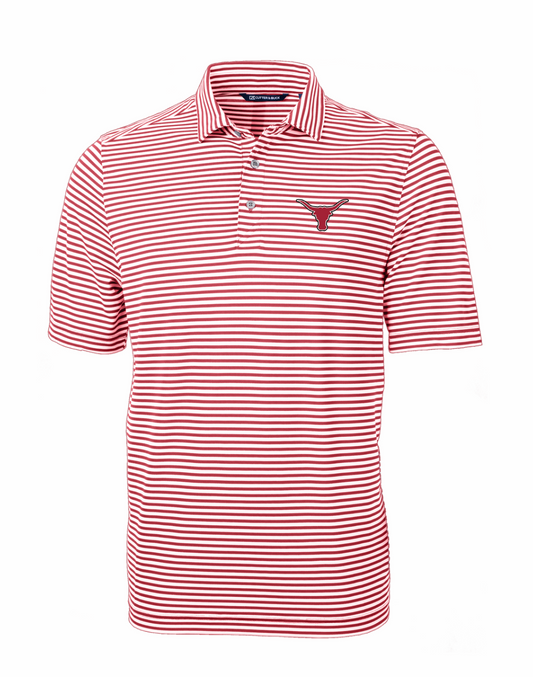 '26 Lambert Football Cutter & Buck Stripe Featherlight Pique Mens Polo