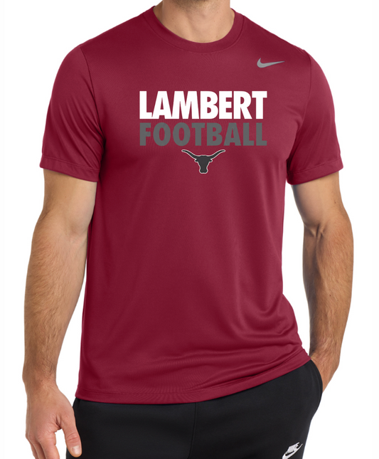 '26 Lambert Football Nike Team Legend Tee Maroon