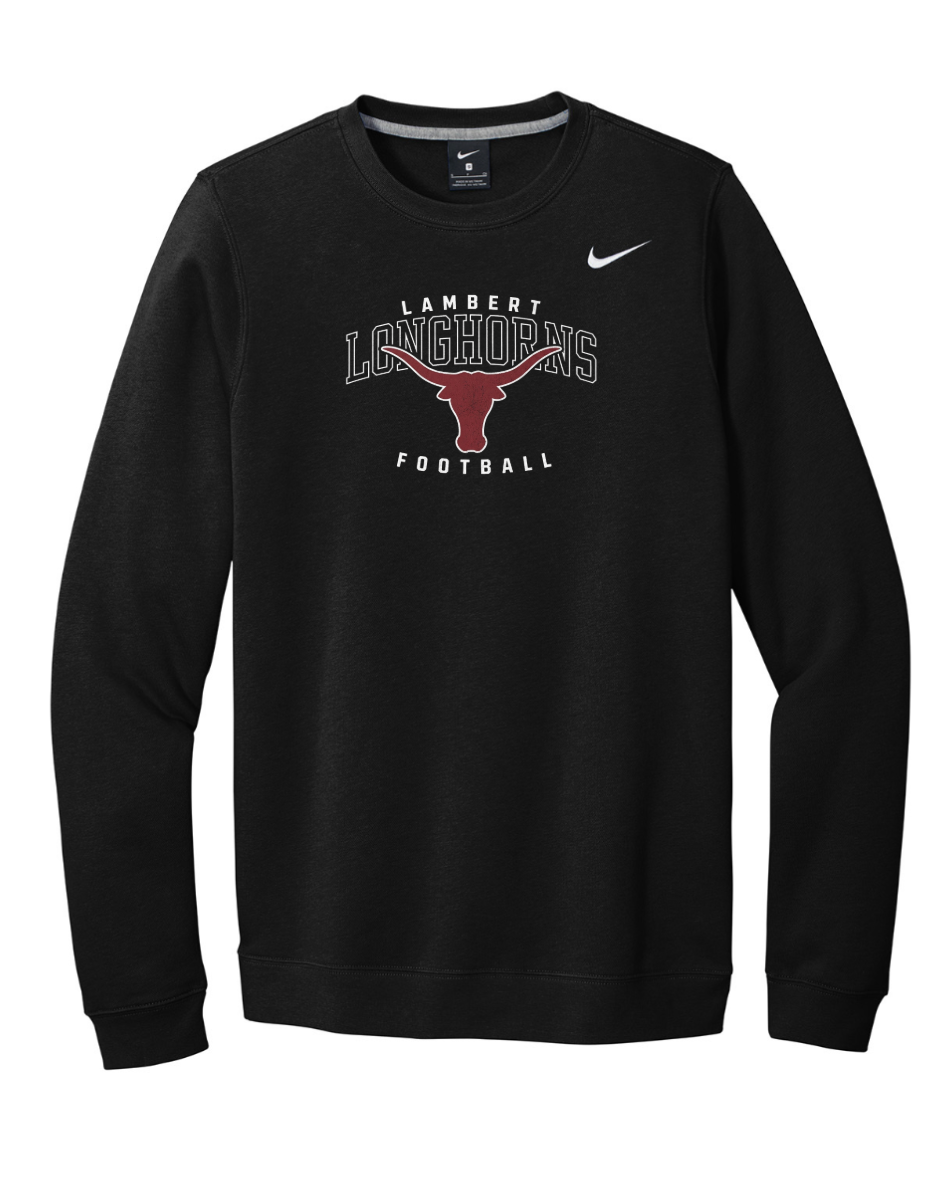 '26 Lambert Football Nike Club Crewneck Black