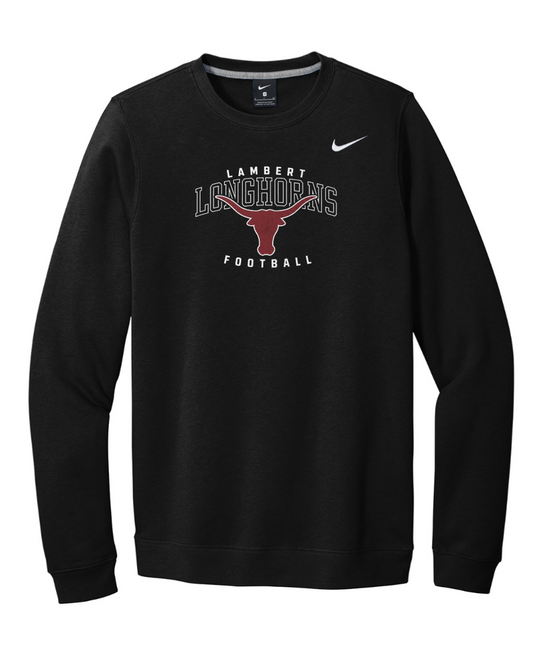 '26 Lambert Football Nike Club Crewneck Black