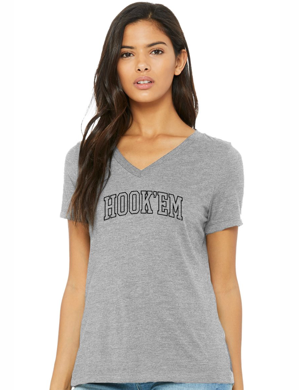 '26 Lambert Football Women’s Tri® V-Neck Tee HOOK'EM