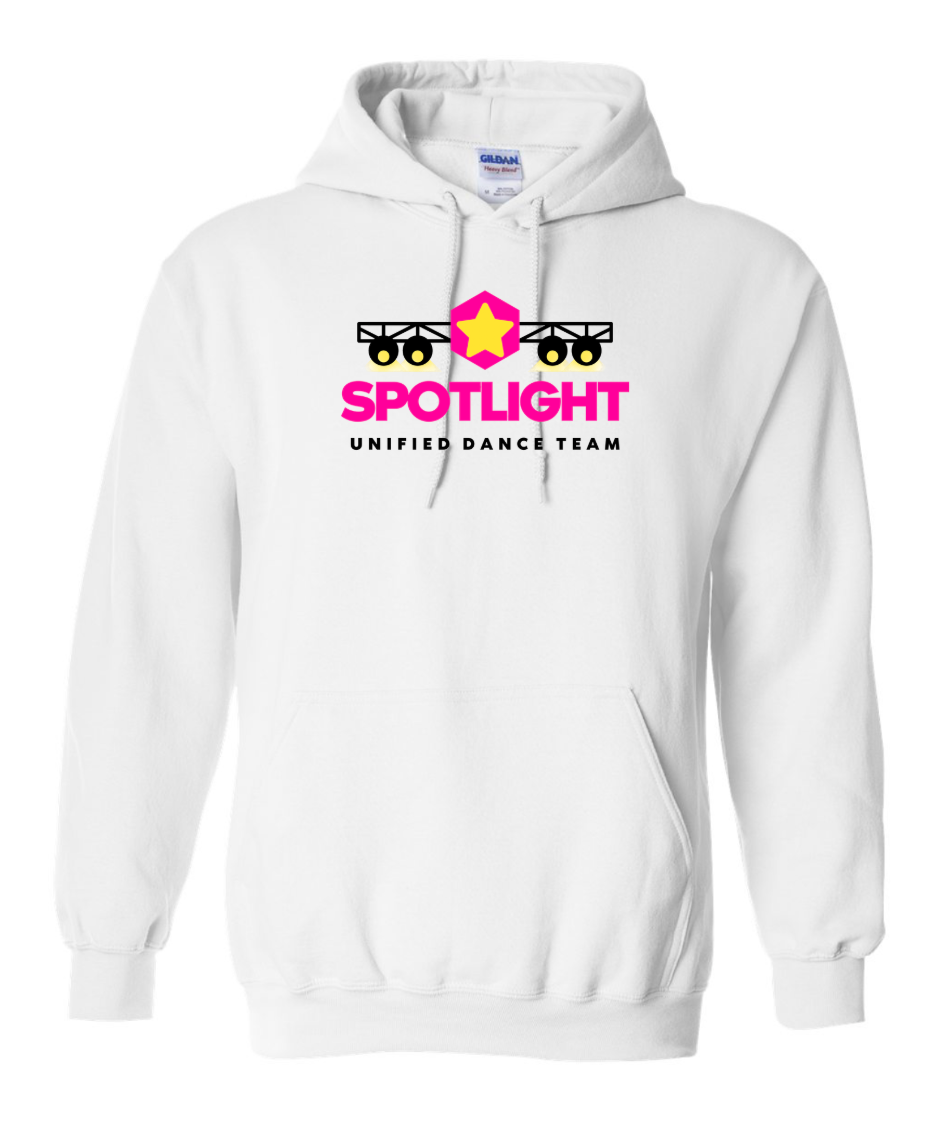 Spotlight Dance Team Unisex Hoodie Sweatshirt - White