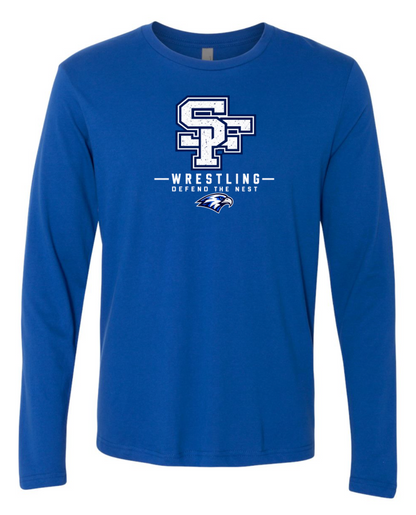 26-27 SF Wrestling Next-Level Unisex Cotton Long Sleeve Tee / Built For The Mat