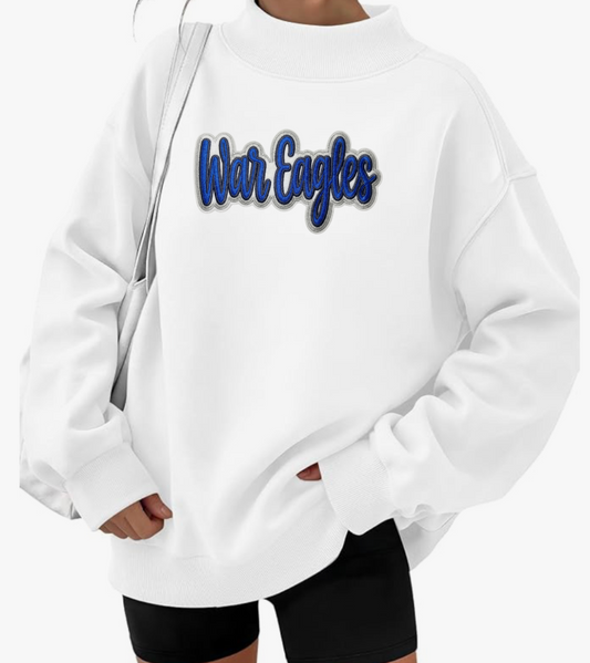 2026 SF Basketball Lady Mock Neck Sweatshirt Oversized w Twill Patch / 3 colors