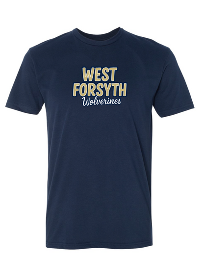 West Forsyth Dance Team Next Level Sueded Tee Navy Collection