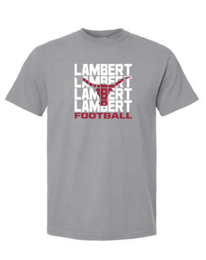 '26 Lambert Football Comfort Color Repeated Logo Garment-Dyed Shirt
