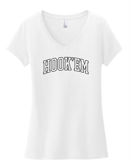 '26 Lambert Football Women’s Tri® V-Neck Tee HOOK'EM