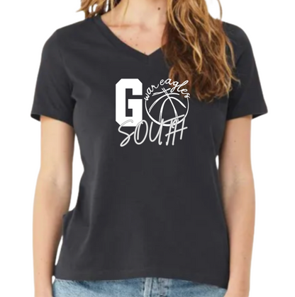 2026 SF Basketball BELLA+CANVAS® Women’s Relaxed  V-Neck Tee