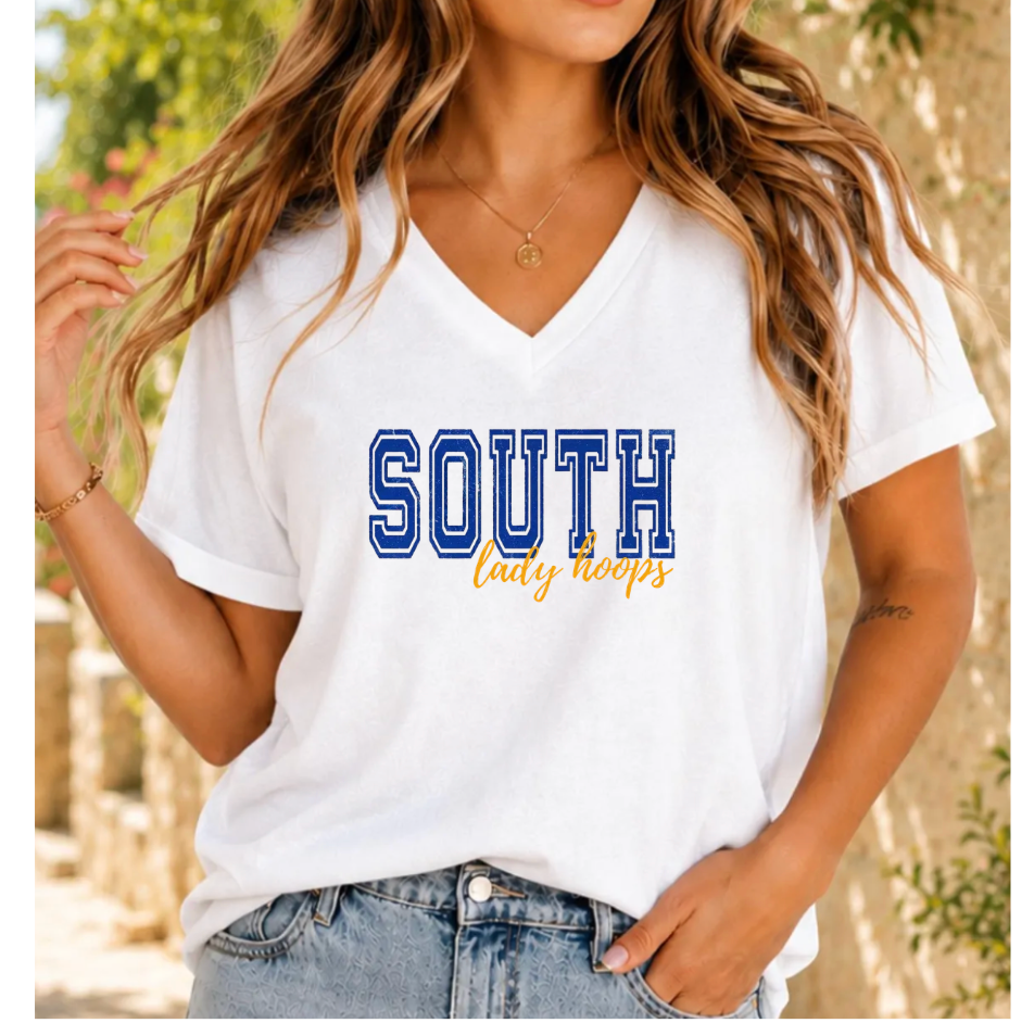 2026 SF Basketball BELLA+CANVAS® Women’s Relaxed  V-Neck Tee