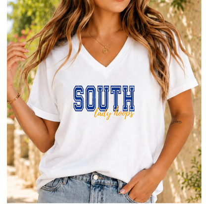 2026 SF Basketball BELLA+CANVAS® Women’s Relaxed  V-Neck Tee