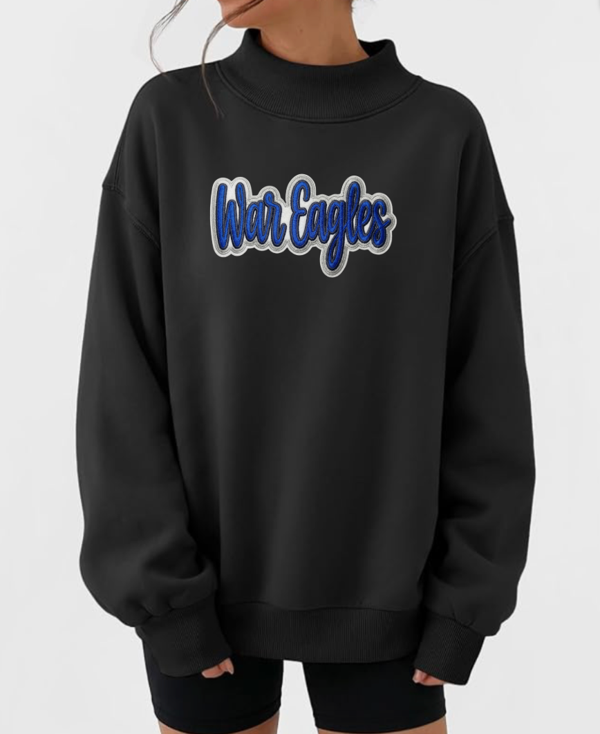 2026 SF Basketball Lady Mock Neck Sweatshirt Oversized w Twill Patch / 3 colors