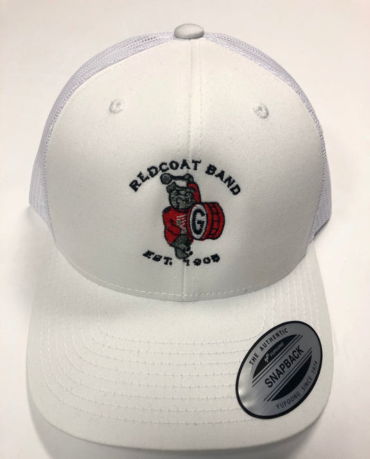 Georgia Redcoat Band Embroidered Trucker Mesh Cap - White